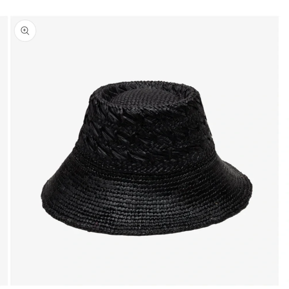 Anthropologie Fina Black raffia hat new without tags